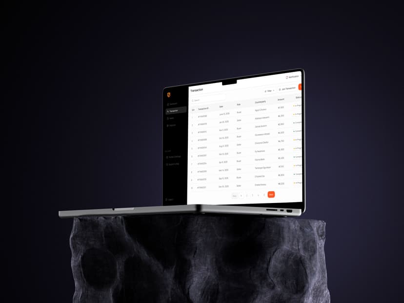 Laptop displaying ZuruSafe transaction dashboard